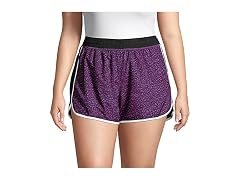Just MY Size Women (1X) Run Shorts Spot Plum