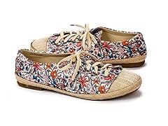 Muk Luks Paige Canvas Shoes, Purple Flower