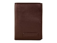 Charles Classic Trifold Wallet with ID Compartment Brown