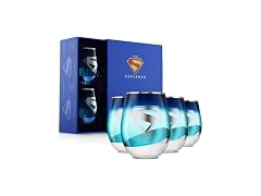 JoyJolt DC Superman A Symbol of Hope Stemless Drinking Glasses