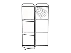 4-Tier Foldable Corner Shelf, Black