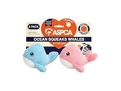 ASPCA 2 Pack Plush Dog Toy with Squeaker