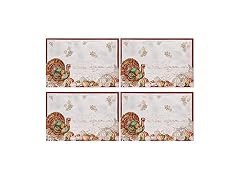 Threadmade Holiday Turkey Bordered Fall Placemat