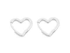 Gold Plated Heart Shaped Hoop Earring