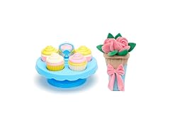 Plush Bouquet Red with Cupcake Set