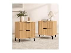Wood Nightstand Set of 2