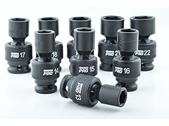 Omega Pro 9-Piece 1/2" Drive Swivel Metric Impact Sockets