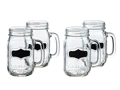 16 Oz. Jar Mugs - Set of 4 - 3 Styles