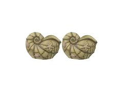 Set of 2 Conch Shell Shaped Planters