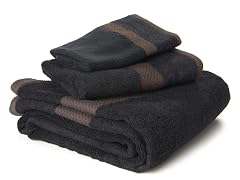 Bamboo Viscose 3-pc Towel Set - Black