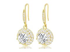 ZUMOIS 18K Gold Plated Dangle Earrings