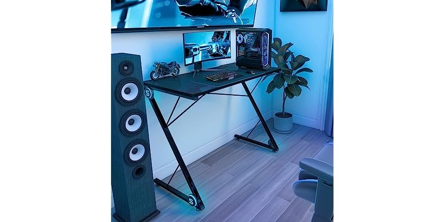 Z Type Computer Table Z-Shaped Computer Desk PC Gaming Table