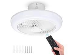 Yescom 18" Enclosed Ceiling Fan with Light Remote