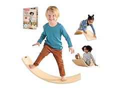 Fisher-Price Wood Montessori Toy Rockin' Balance Board