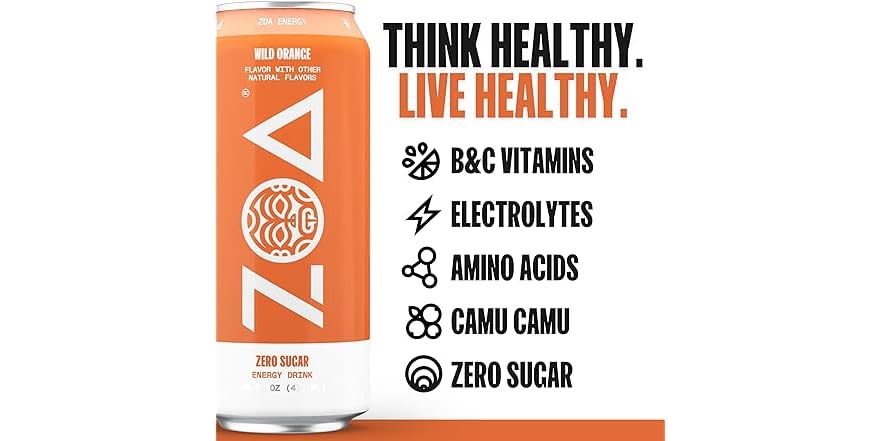 ZOA Energy Drinks, Wild Orange