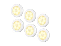 6 PC Battery-Powered Motion Sensor Light- Warm White