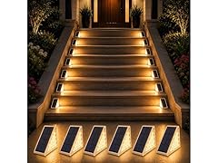Infinite Basics 6-Pack Triangle Solar Step Lights Outdoor