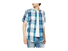 Amazon Essentials Men (XL) Shirt Teal Blue White L