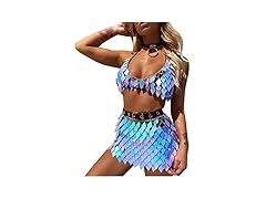 Salliy Rave Body Chain Sequin Bra Chains