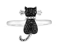 Black Diamond Cat Ring
