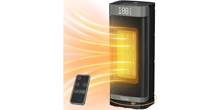 Replacement Remote Control For Tolife Electric Space Heater - 60° Oscillating With Timer