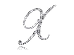 Rosette Hair Letter Brooch