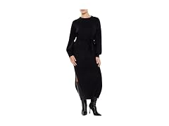 Forever 21 Women (L) Tie-front Midi Sweater Dress