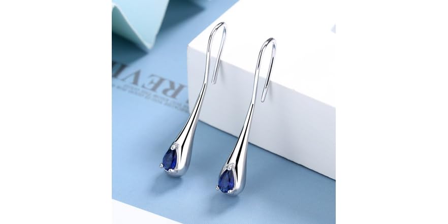 Sophee Crystal Drop Earrings in Silver main image 1