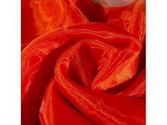 Fynite Orange Organza Fabric by The Yard