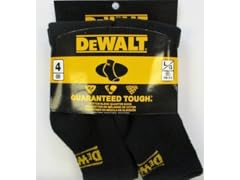 DeWALT Quarter Socks Black 4 Pairs