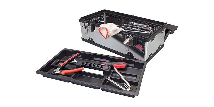 Torin 19" Tool Box – Portable Organizer with Tray & Handle - Image 3