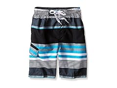 Kanu Boys Black/Aqua Swim Trunk (8)