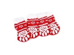 TEHAUX Christmas Dog Socks Non-Slip Warm Cot