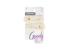 Goody SlideProof Resin Hinge Hair Clip Set, 2 Ct