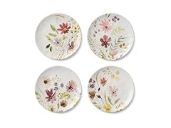 Wildflowers Ceramic Dessert Plates 4CT