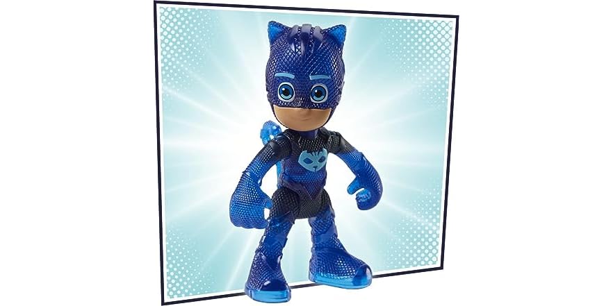 PJ Masks Glow & Go Gattomobile - Auto Di Gattoboy Con Luci LED E Action Figure, Giocattolo Per Bambini 3+ Anni - 3