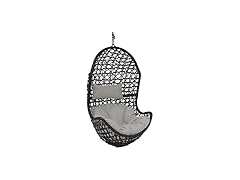 Sunnydaze Decor AJ-772 Cordelia Hanging Egg Chair Gray