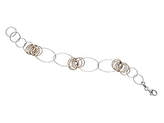 Textured Circle Link Designer Bracelet