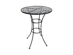 Sunnydaze Black Iron Bar Table 30" x 39.5"