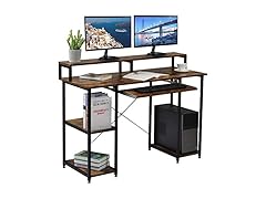 Tulib Computer Desk with Storage Shelves