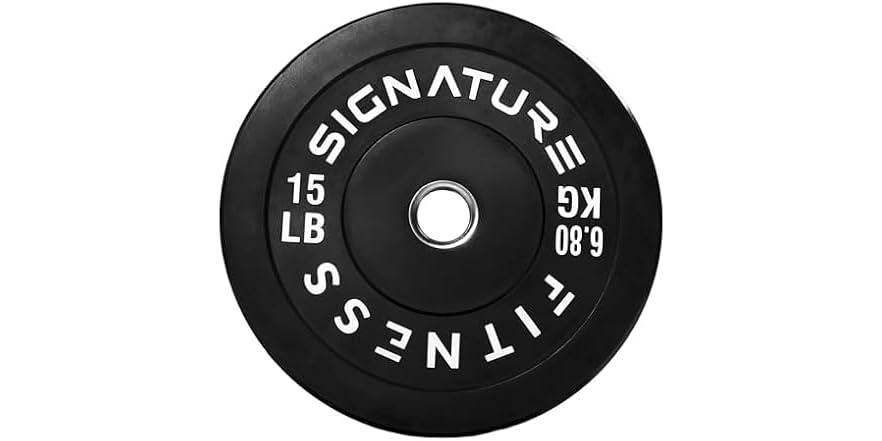Fitvids 2" Olympic Bumper Weight Plates w/ Steel Hub (15-Lb Pair) $14 + Free S/H for Prime Members