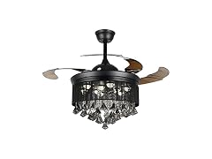JSDTAN 42'' Modern Crystal Ceiling Fan