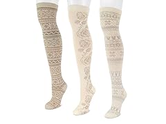 Microfiber 3-Pair Ivory Pack OTK Socks