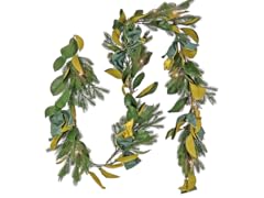 9' Magnolia Pine 75 LED Garland w/Remote