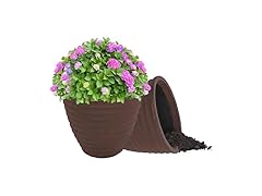 Sunnydaze Ribbed 16" Outdoor Plant Pot Set of 2