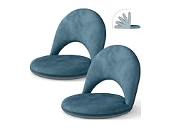 SwemDec Blue 2Pcs Folding Floor Chair