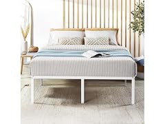 Best Price 18in Platform Bed White Queen