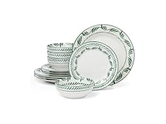 Oneida Dinnerware Set, Solear Green 12-Piece Set