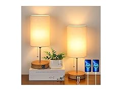 Lakumu 2Pk Table Lamps with USB Ports