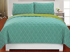 Mia 3pc Reversible Coverlet Set - Citron
